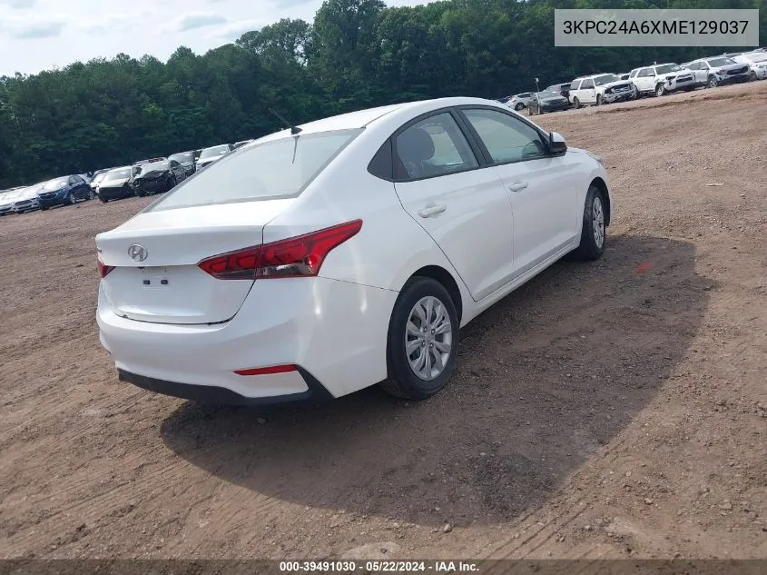 3KPC24A6XME129037 2021 Hyundai Accent Se