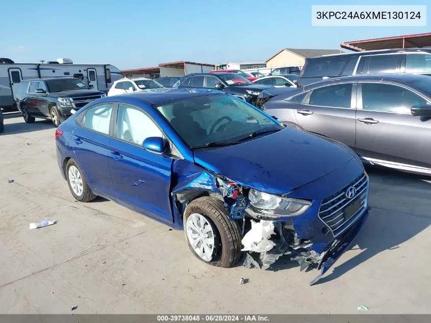 3KPC24A6XME130124 2021 Hyundai Accent Se