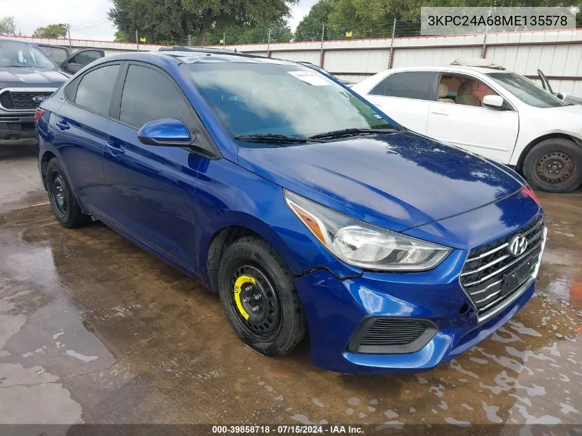 3KPC24A68ME135578 2021 Hyundai Accent Se