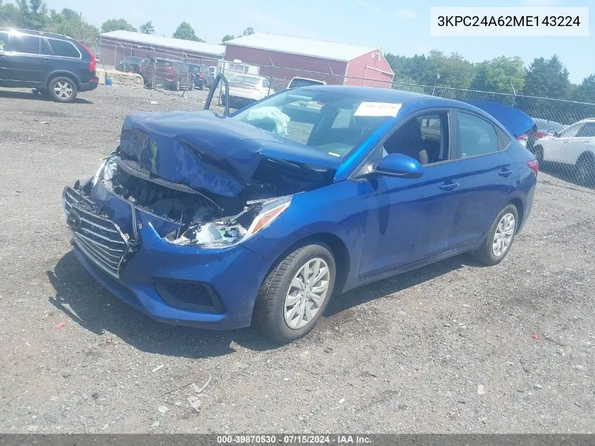 3KPC24A62ME143224 2021 Hyundai Accent Se