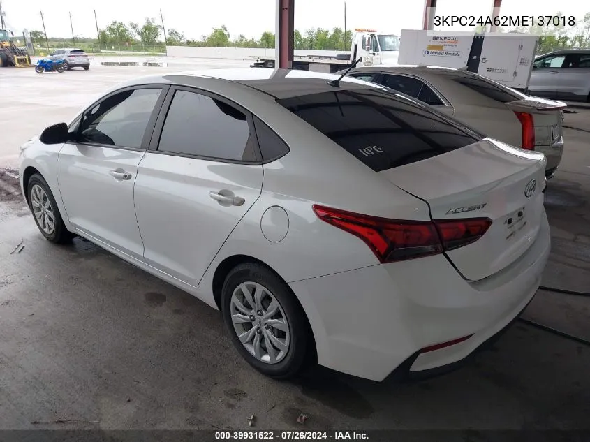 3KPC24A62ME137018 2021 Hyundai Accent Se