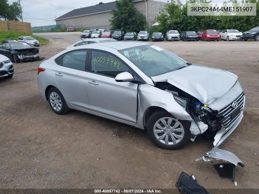 3KPC24A64ME151907 2021 Hyundai Accent Se