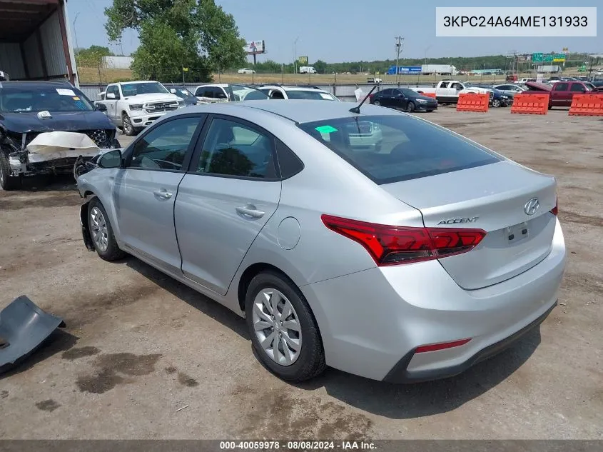 3KPC24A64ME131933 2021 Hyundai Accent Se