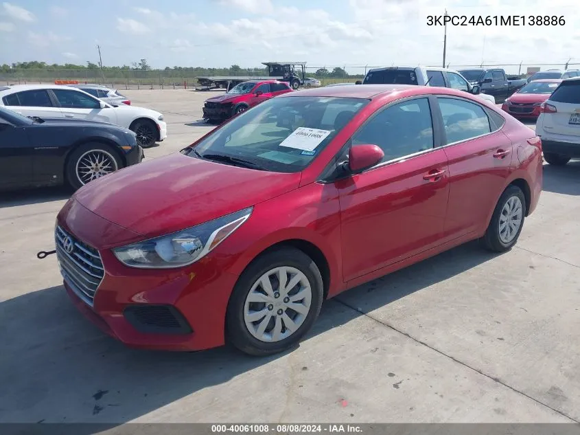 3KPC24A61ME138886 2021 Hyundai Accent Se