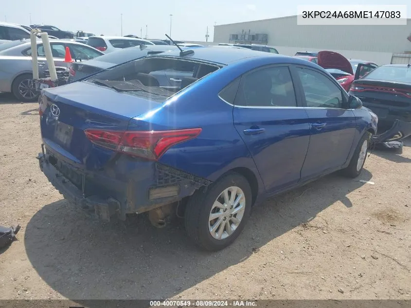 3KPC24A68ME147083 2021 Hyundai Accent Sel