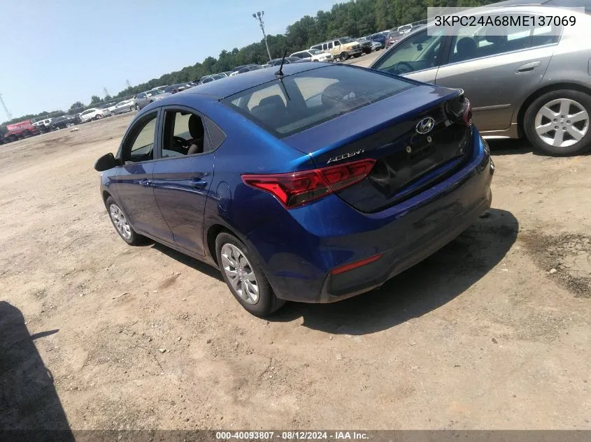 3KPC24A68ME137069 2021 Hyundai Accent Se