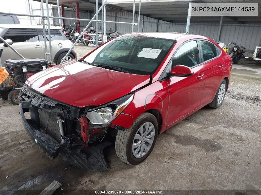 3KPC24A6XME144539 2021 Hyundai Accent Se