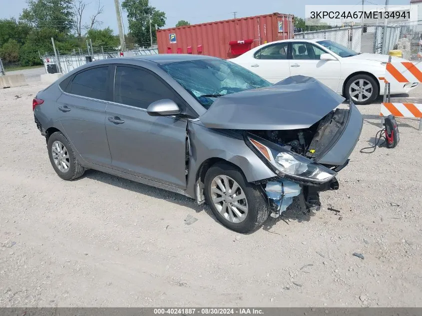 3KPC24A67ME134941 2021 Hyundai Accent Sel