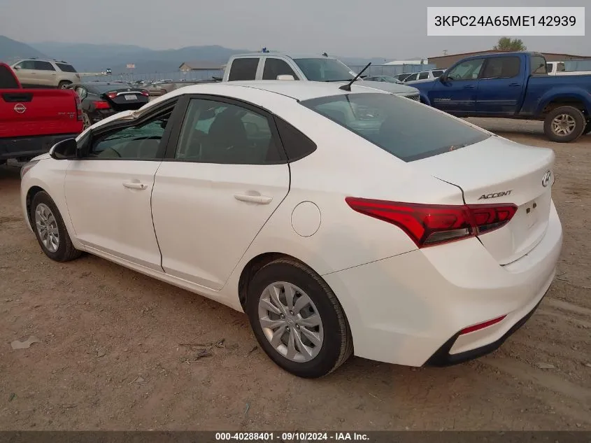 3KPC24A65ME142939 2021 Hyundai Accent Se/Sel