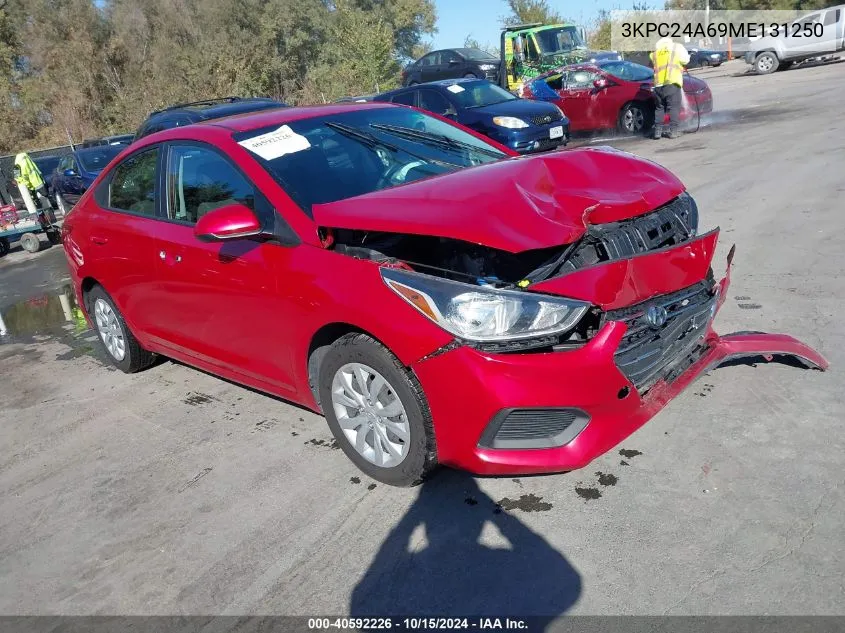 2021 Hyundai Accent Se VIN: 3KPC24A69ME131250 Lot: 40592226