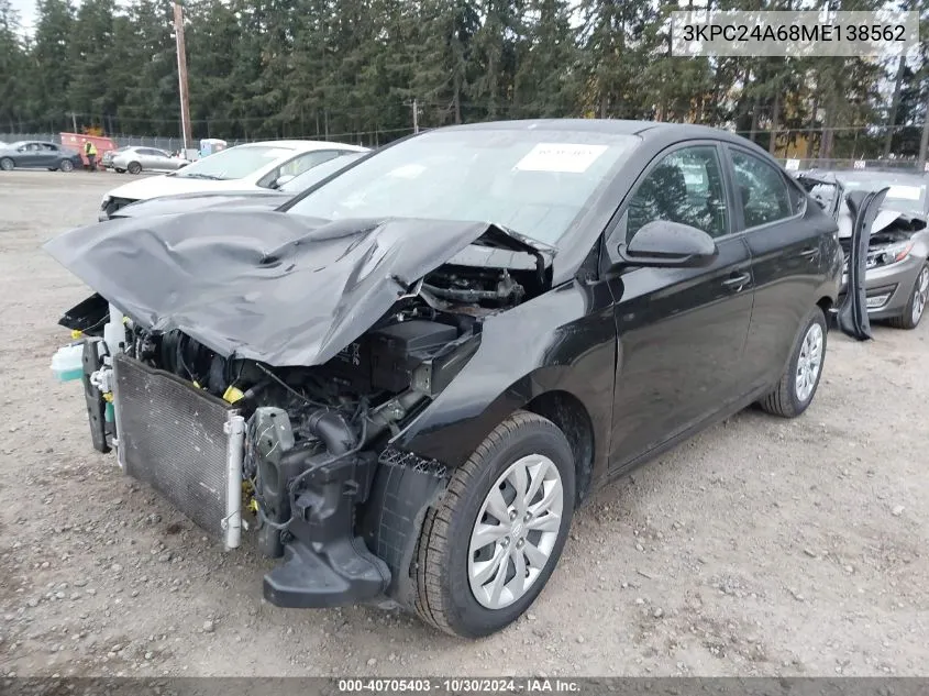 3KPC24A68ME138562 2021 Hyundai Accent Se