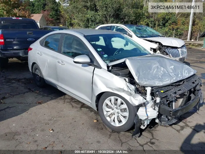 3KPC24A61ME148611 2021 Hyundai Accent Se