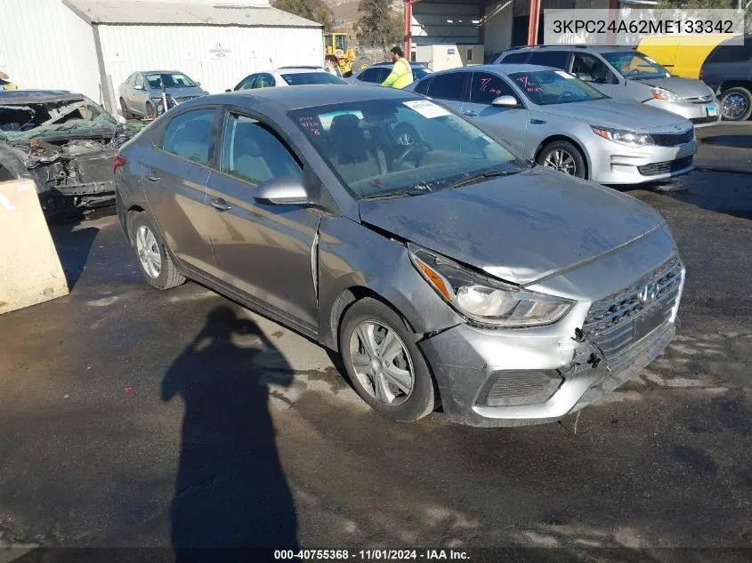 2021 Hyundai Accent Se VIN: 3KPC24A62ME133342 Lot: 40755368