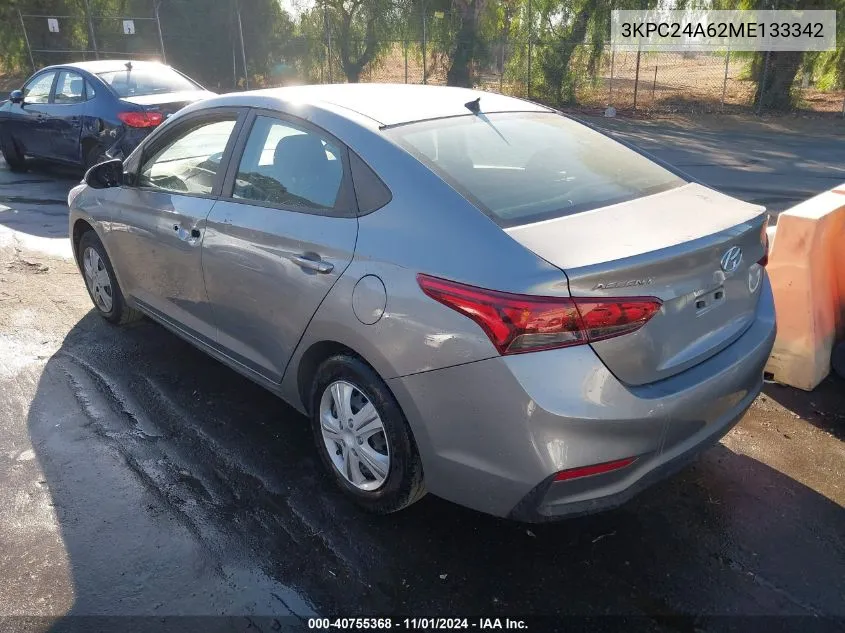 2021 Hyundai Accent Se VIN: 3KPC24A62ME133342 Lot: 40755368