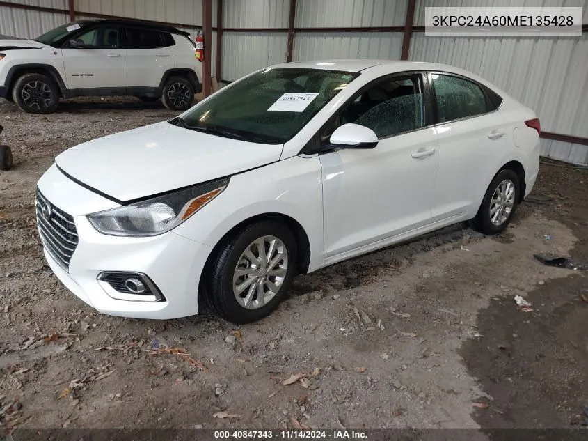 3KPC24A60ME135428 2021 Hyundai Accent Sel