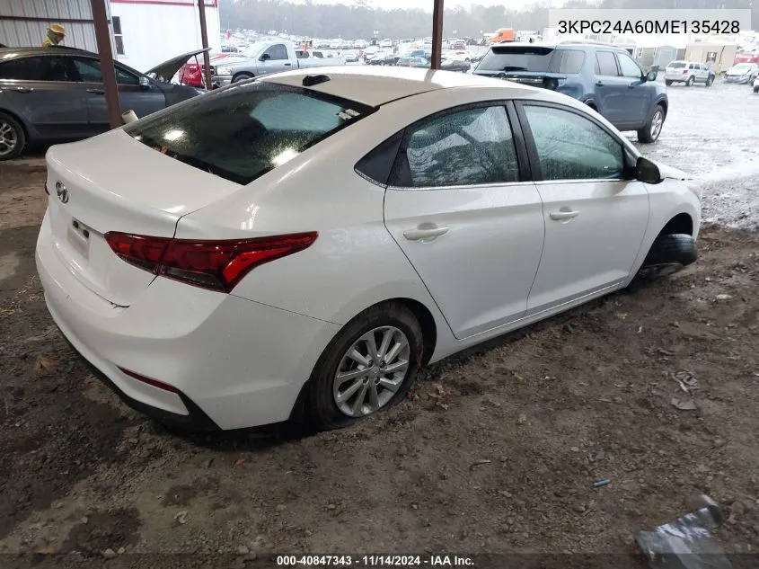 3KPC24A60ME135428 2021 Hyundai Accent Sel