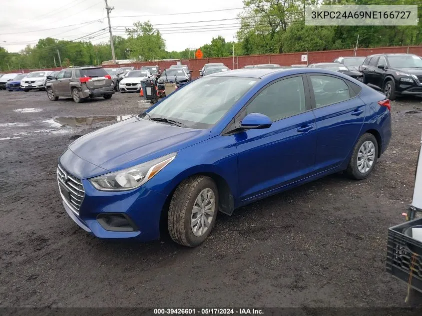 2022 Hyundai Accent Se VIN: 3KPC24A69NE166727 Lot: 39426601