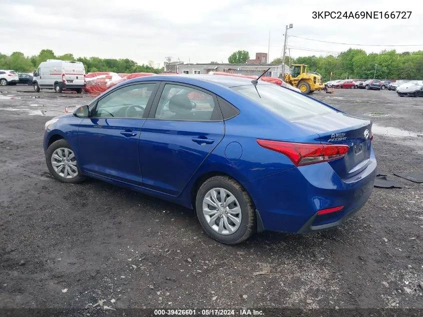 3KPC24A69NE166727 2022 Hyundai Accent Se