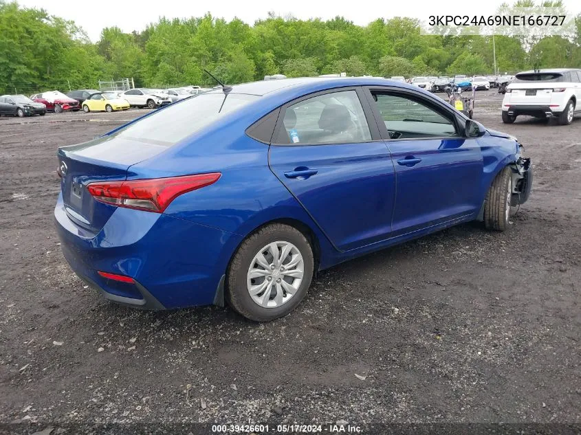 3KPC24A69NE166727 2022 Hyundai Accent Se