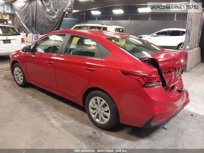 3KPC24A69NE175752 2022 Hyundai Accent Se