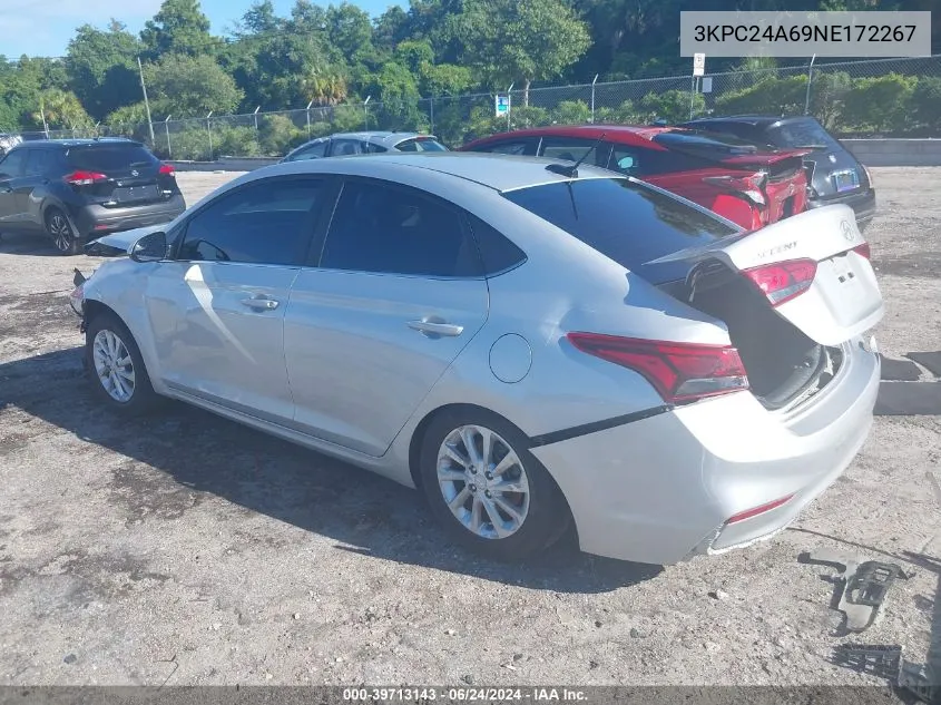 3KPC24A69NE172267 2022 Hyundai Accent Sel