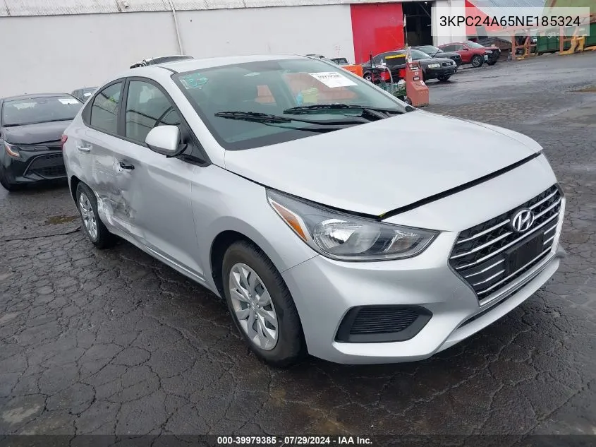 2022 Hyundai Accent Se VIN: 3KPC24A65NE185324 Lot: 39979385