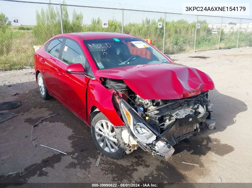 3KPC24A6XNE154179 2022 Hyundai Accent Sel