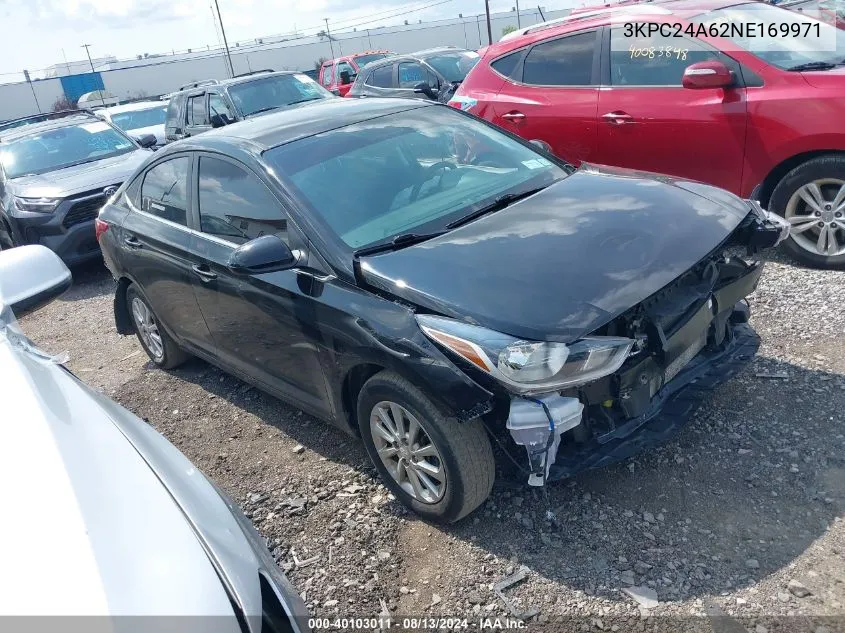 2022 Hyundai Accent Sel VIN: 3KPC24A62NE169971 Lot: 40103011