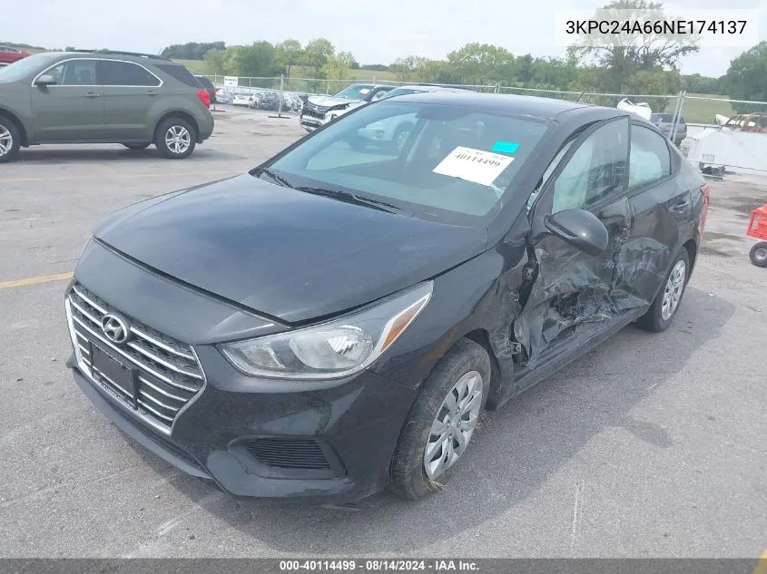 3KPC24A66NE174137 2022 Hyundai Accent Se