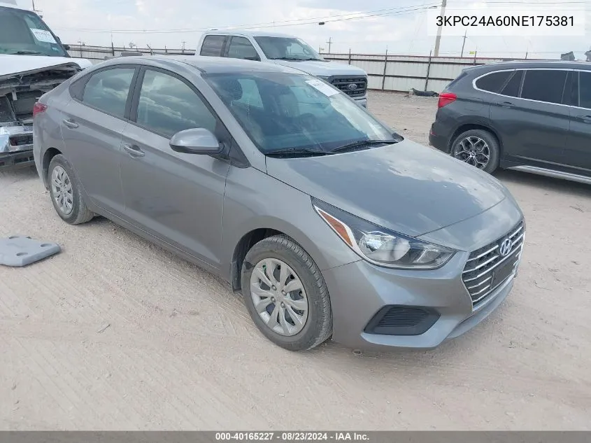 3KPC24A60NE175381 2022 Hyundai Accent Se