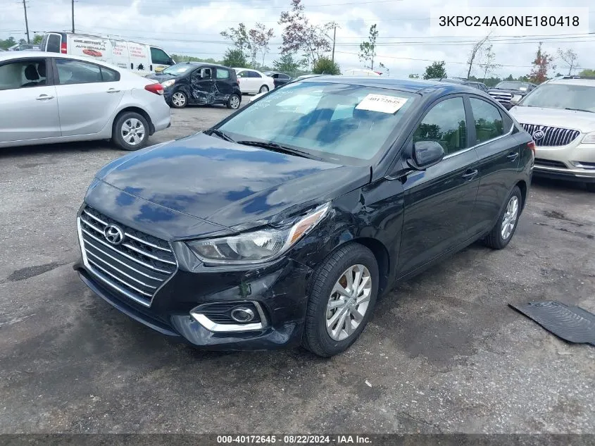 3KPC24A60NE180418 2022 Hyundai Accent Sel