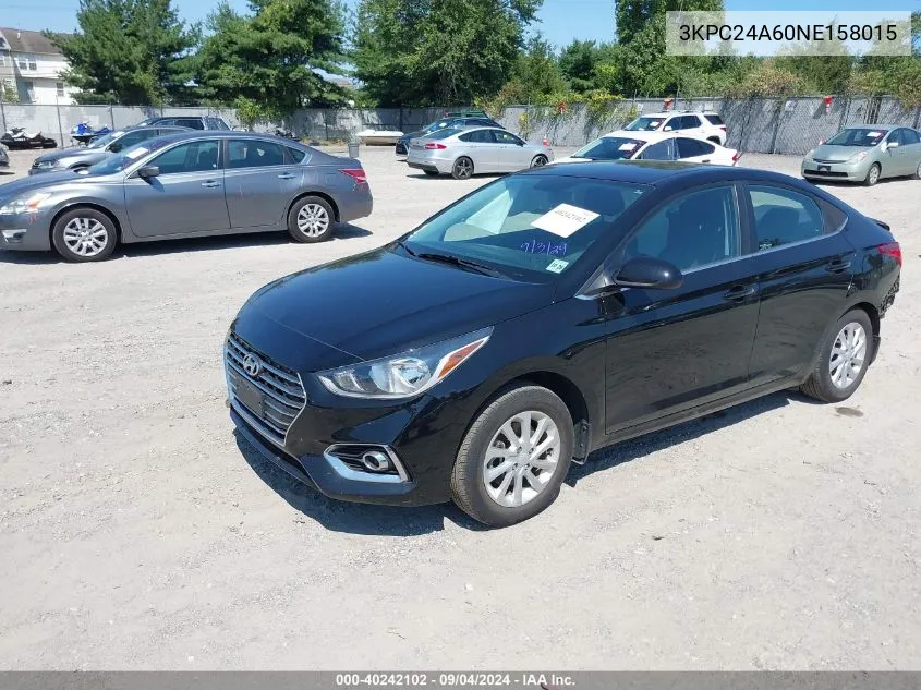 3KPC24A60NE158015 2022 Hyundai Accent Sel