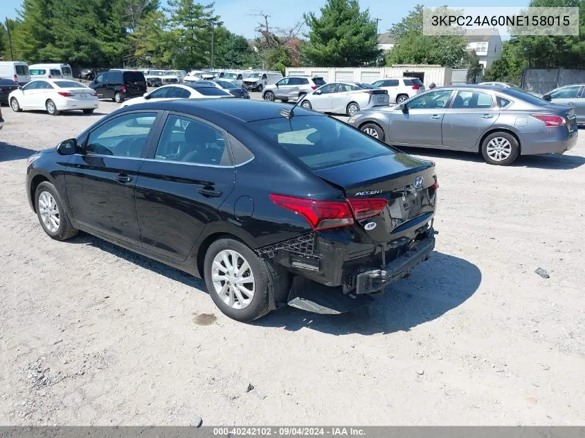 3KPC24A60NE158015 2022 Hyundai Accent Sel