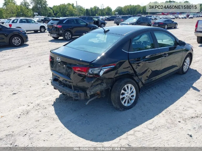 3KPC24A60NE158015 2022 Hyundai Accent Sel