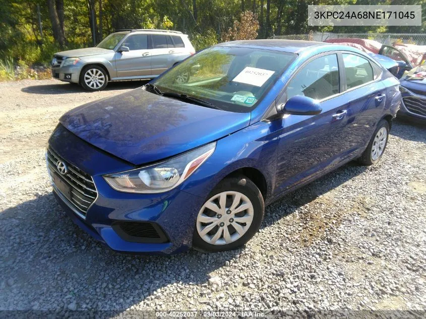 3KPC24A68NE171045 2022 Hyundai Accent Se