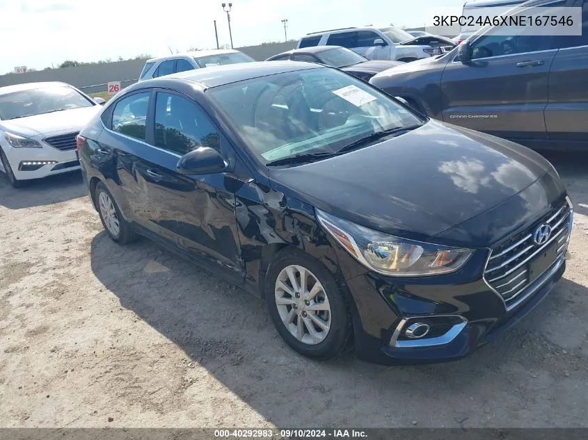 3KPC24A6XNE167546 2022 Hyundai Accent Sel