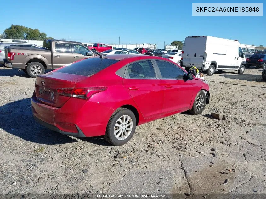 3KPC24A66NE185848 2022 Hyundai Accent Sel