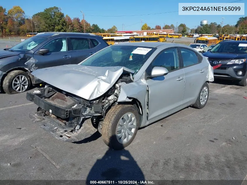 2022 Hyundai Accent Se VIN: 3KPC24A61NE165099 Lot: 40667511