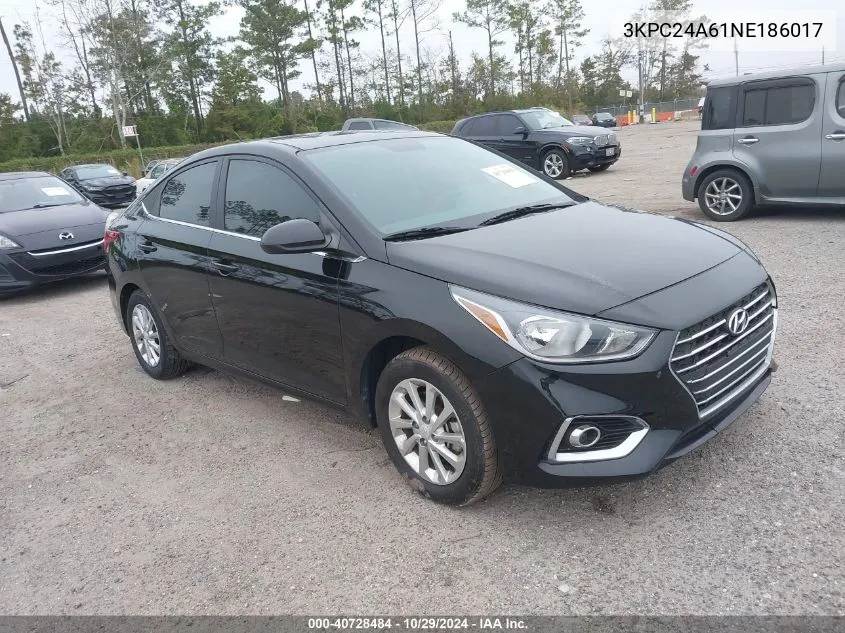 3KPC24A61NE186017 2022 Hyundai Accent Sel