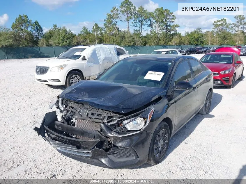 3KPC24A67NE182201 2022 Hyundai Accent Se