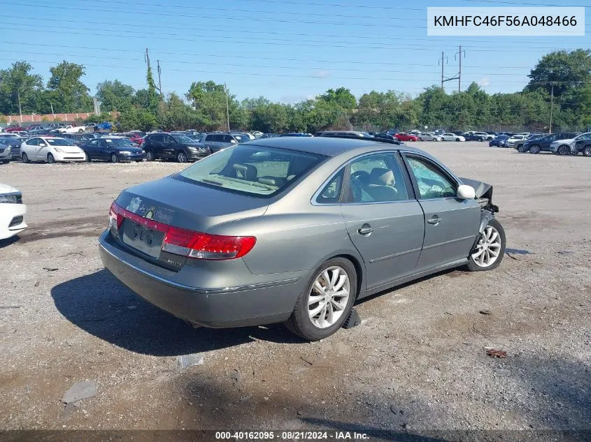 2006 Hyundai Azera Se/Limited VIN: KMHFC46F56A048466 Lot: 40162095