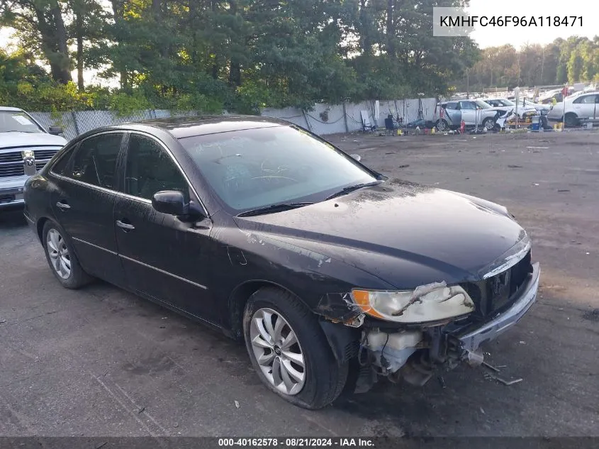 KMHFC46F96A118471 2006 Hyundai Azera