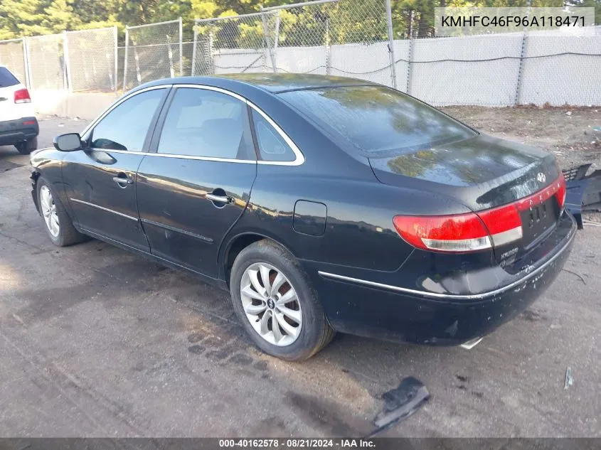 KMHFC46F96A118471 2006 Hyundai Azera