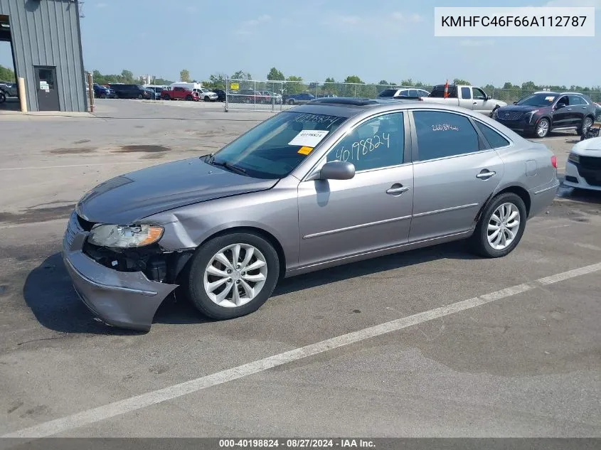 KMHFC46F66A112787 2006 Hyundai Azera Limited/Se