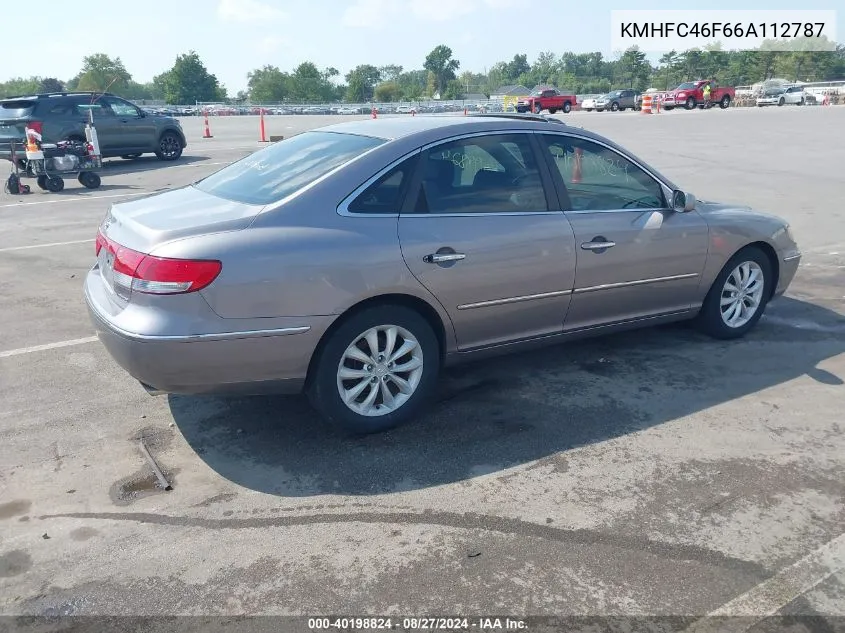 KMHFC46F66A112787 2006 Hyundai Azera Limited/Se