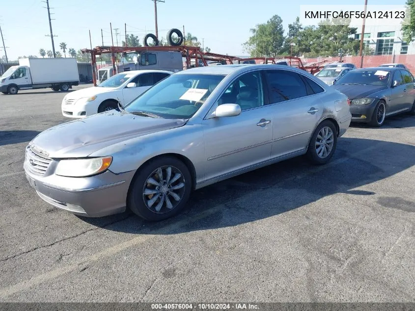 KMHFC46F56A124123 2006 Hyundai Azera Limited/Se