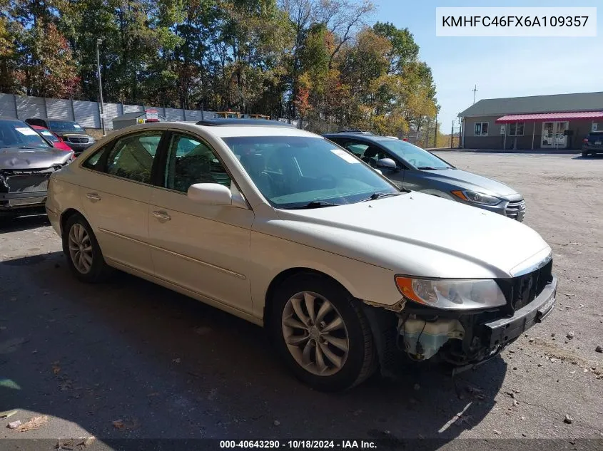 2006 Hyundai Azera Limited/Se VIN: KMHFC46FX6A109357 Lot: 40643290