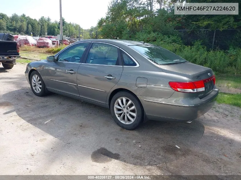 KMHFC46F27A224620 2007 Hyundai Azera Limited/Se