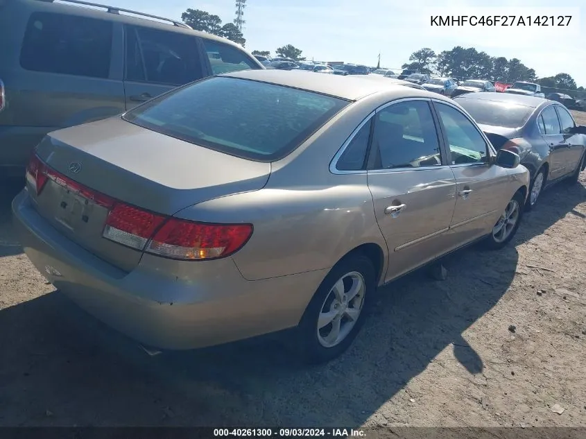 2007 Hyundai Azera Limited/Se VIN: KMHFC46F27A142127 Lot: 40261300