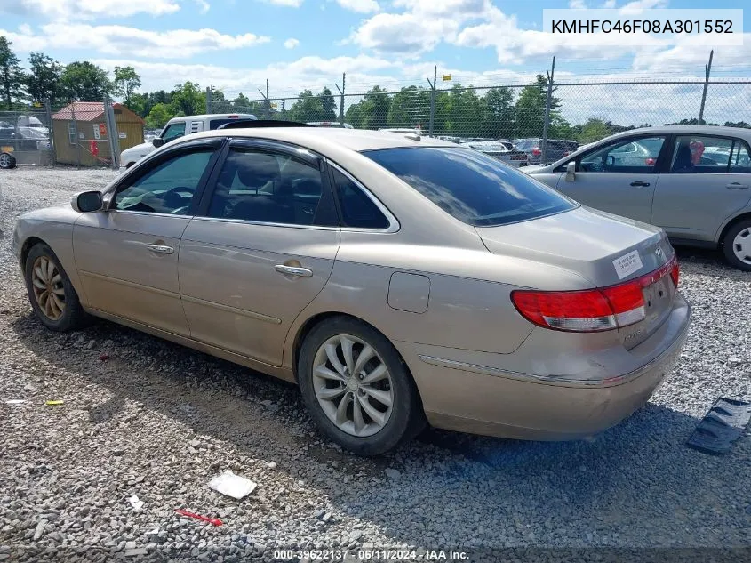 KMHFC46F08A301552 2008 Hyundai Azera Limited